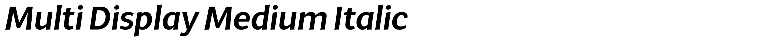 Multi Display Medium Italic